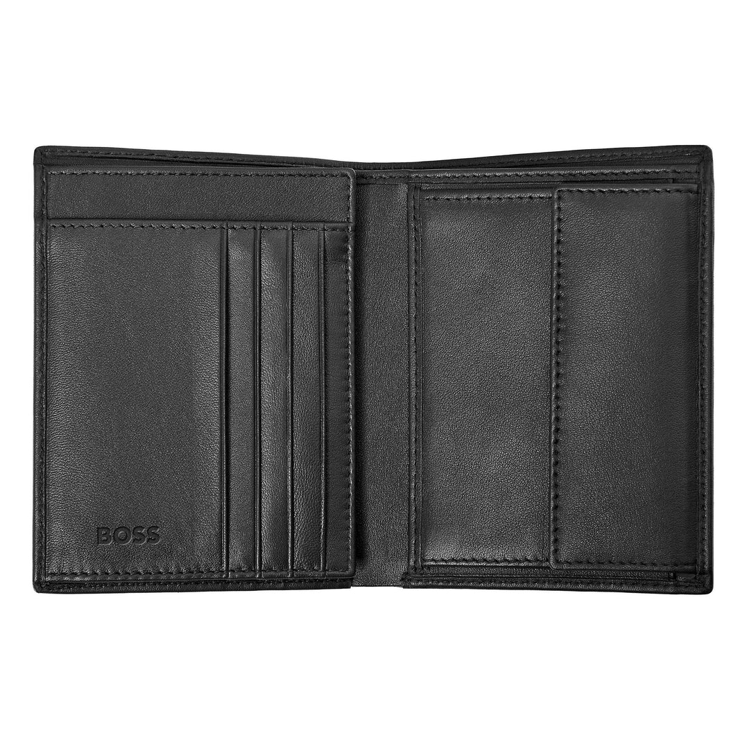 Hugo Boss Kaarthouder met klep en geldzakje Iconic Black HLG421A