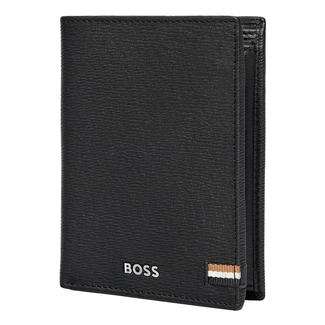 Hugo Boss Kaarthouder met klep en geldzakje Iconic Black HLG421A