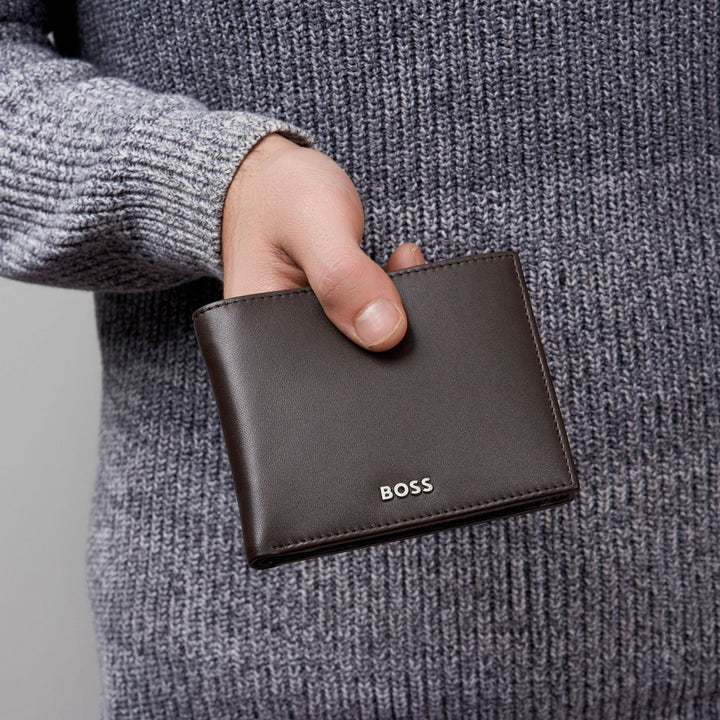 Hugo Boss Portemonnee Classic Glad Bruin HLM403Y