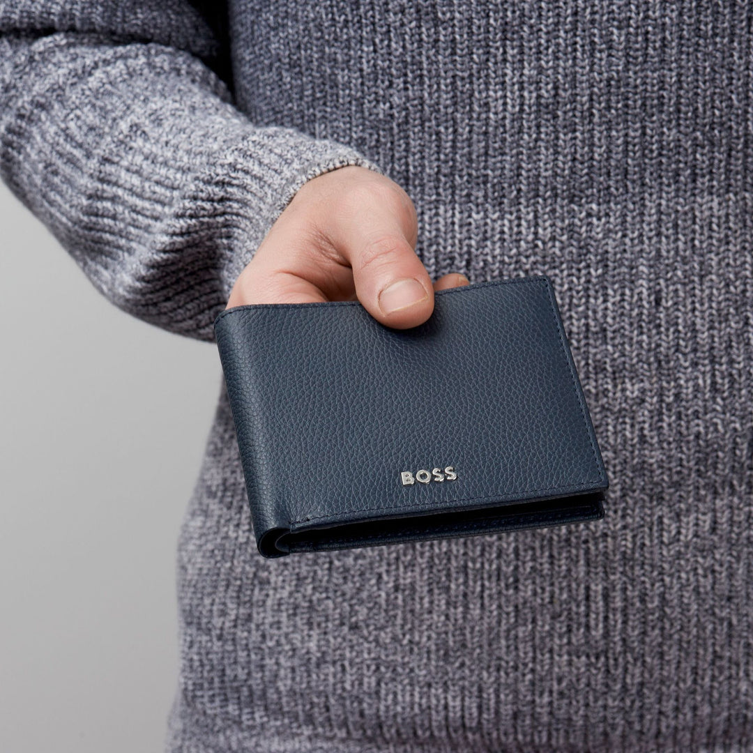 Portefeuille Hugo Boss Classic Grained Navy HLM416N