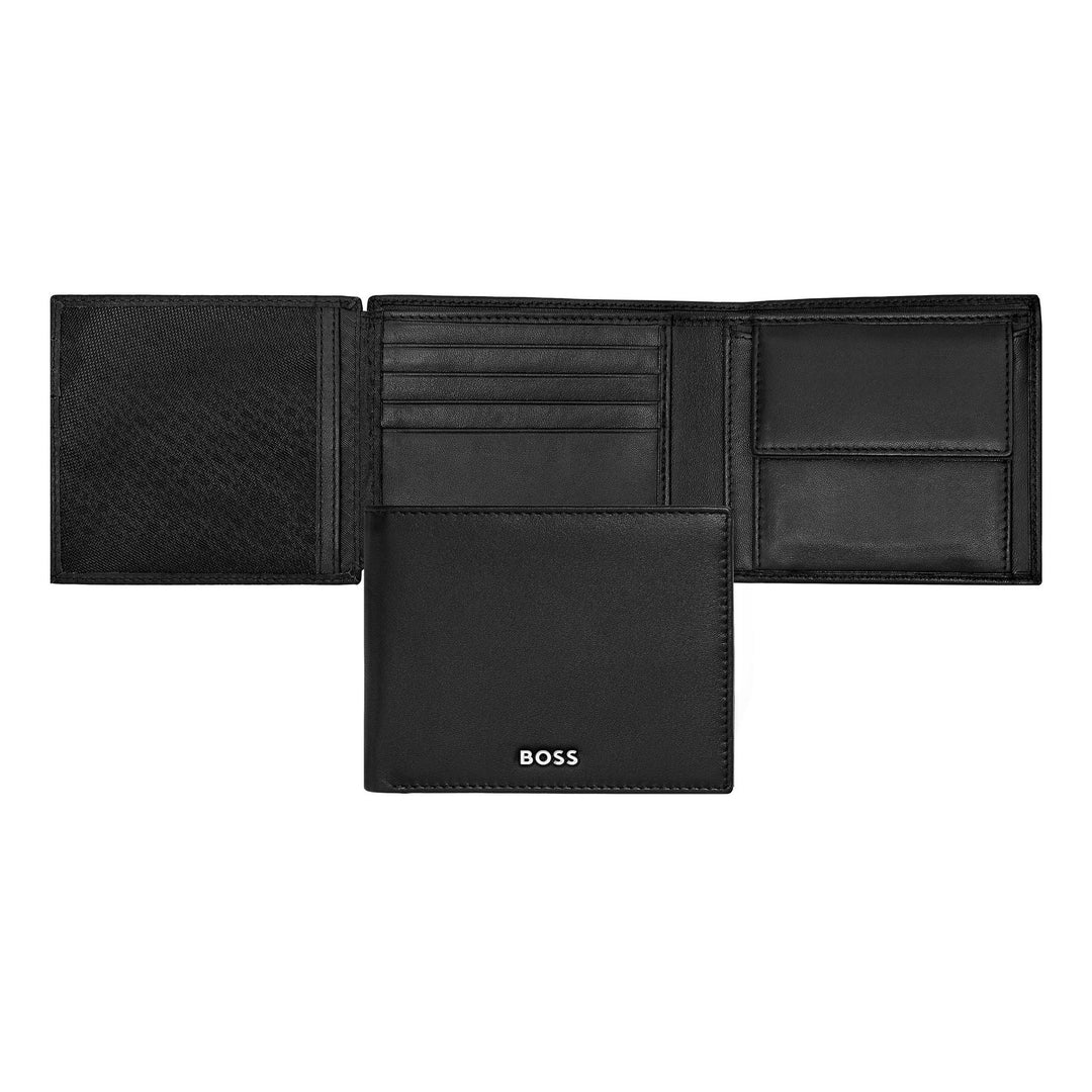 Hugo Boss Classic Smooth Flap Money Wallet Schwarz HLN403A
