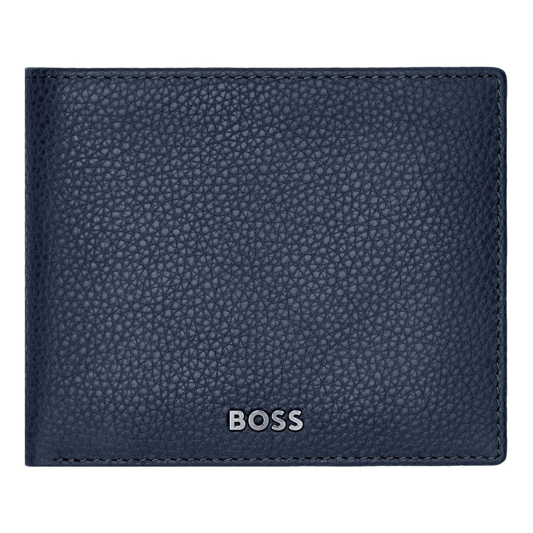 Hugo Boss Classic Flap Wallet Genarbt Navy HLN416N