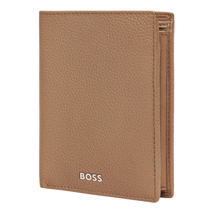 Hugo Boss Vertikale Geldbörse mit Klappe Classic Granulated Camel HLO416X