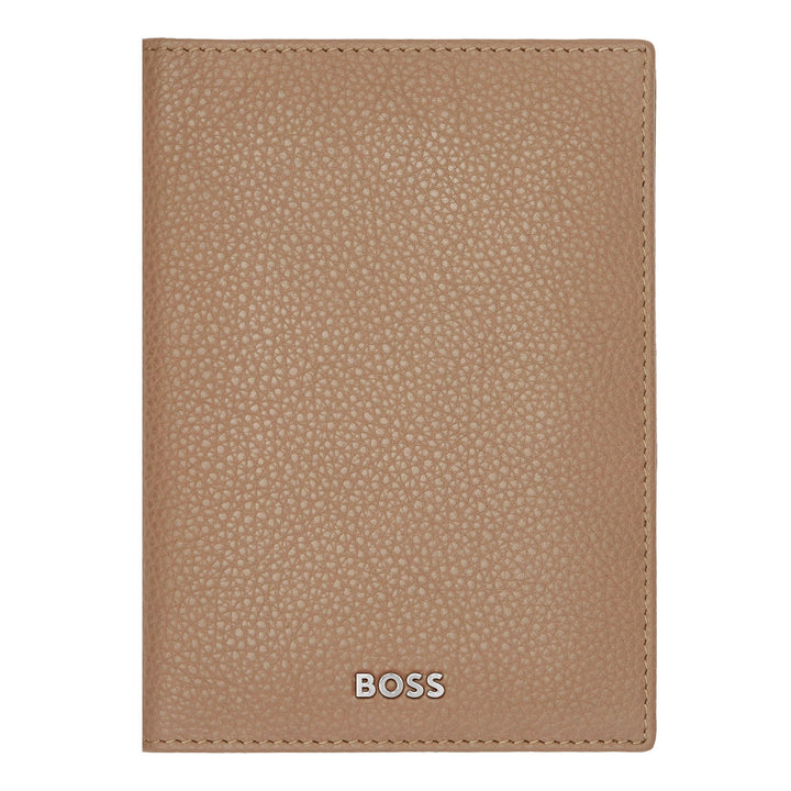 Hugo Boss Classic Reisepasshülle Granat Kamel HLP416X
