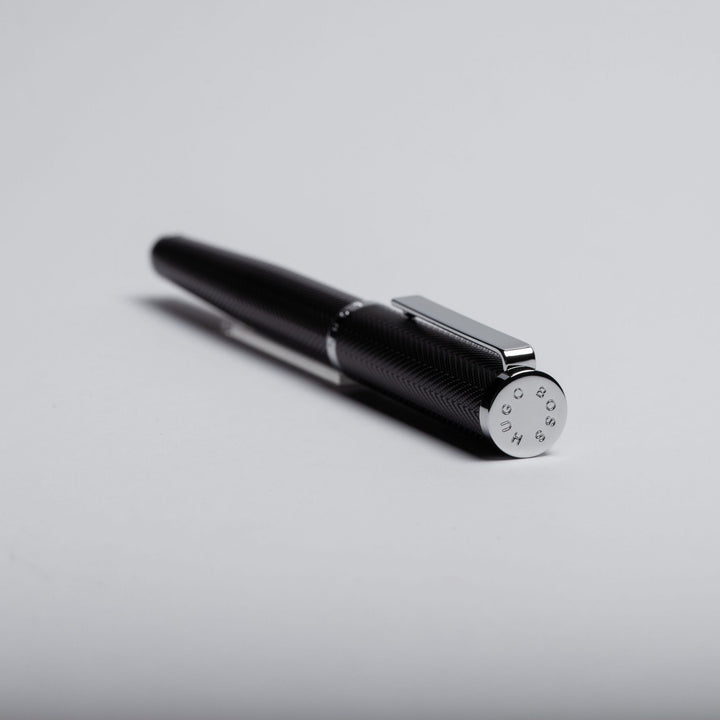 Hugo Boss Formation Herringbone Chrome Kugelschreiber HSI1065B
