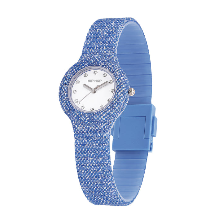 Hip-Hop-Uhr Blue Shimmer Crush 32 mm HWU1337