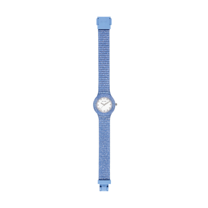 Hip-Hop-Uhr Blue Shimmer Crush 32 mm HWU1337