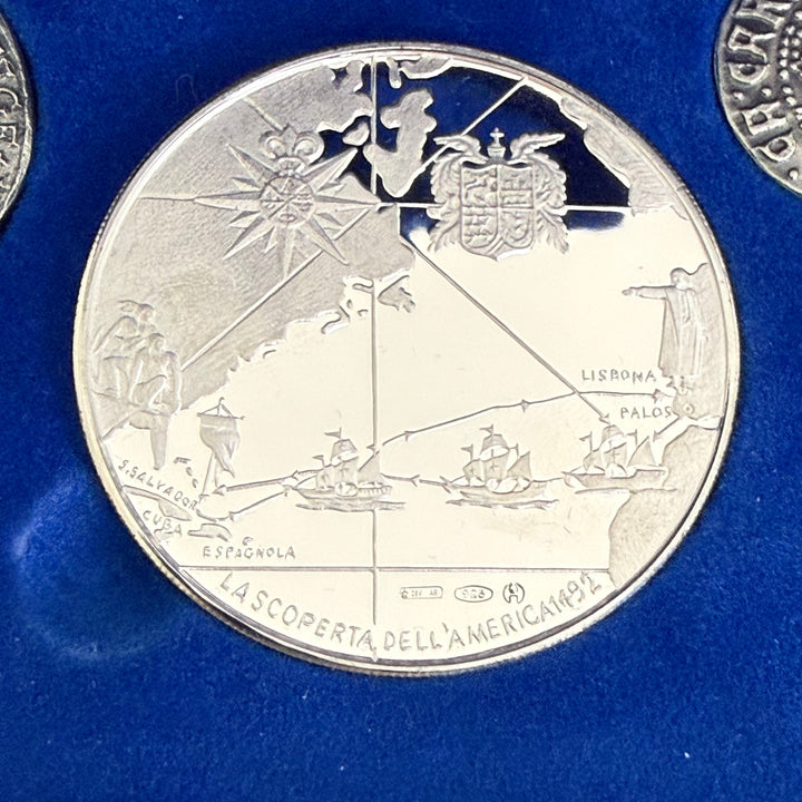 Silver coin set 5th centenary of discovery of America 1492-1992