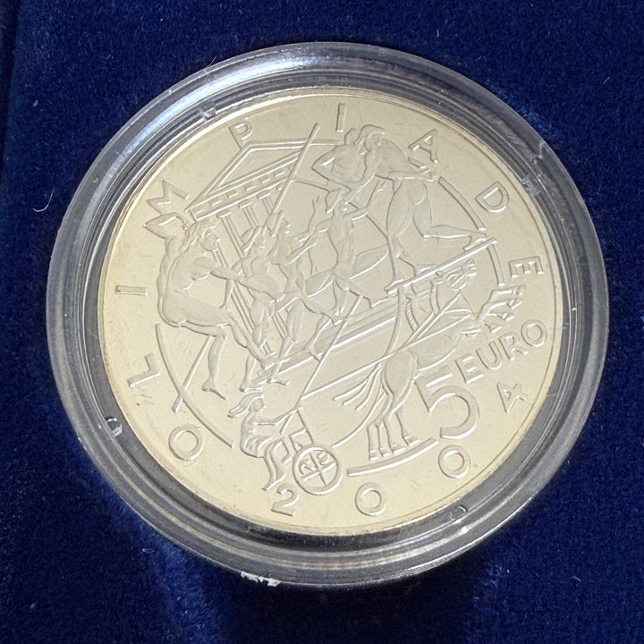 Silbermünzen 5 € 10 € Olympische Spiele der Republik San Marino 2004