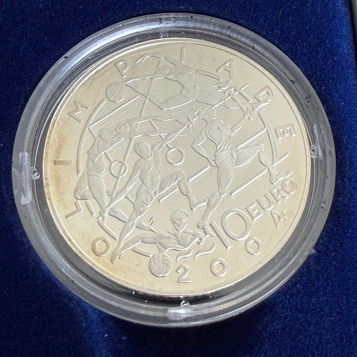 Silbermünzen 5 € 10 € Olympische Spiele der Republik San Marino 2004