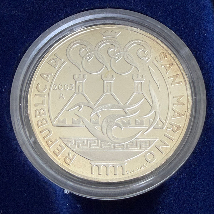 Silbermünzen 5 € 10 € Olympische Spiele der Republik San Marino 2004
