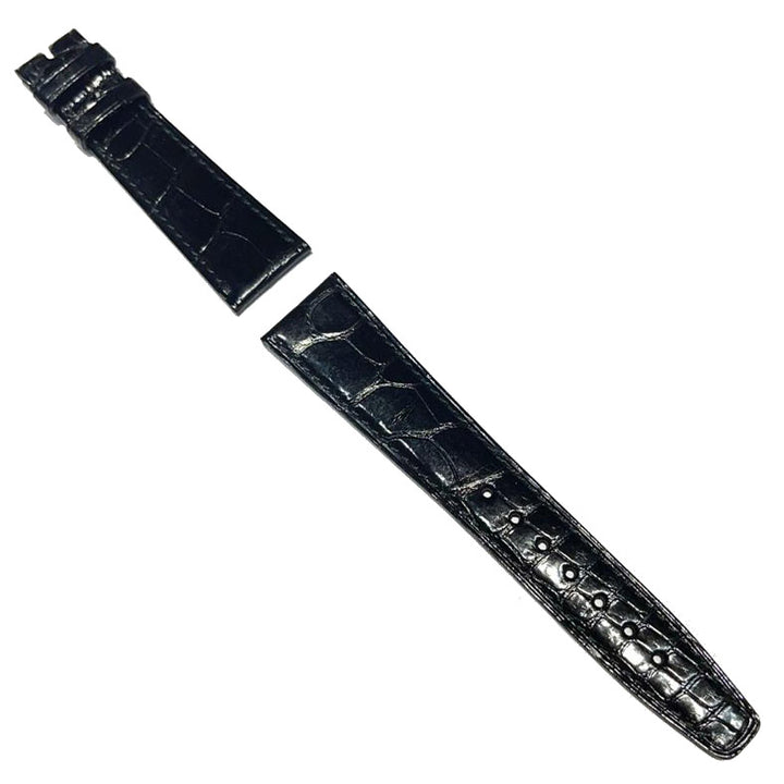 Bracelet en alligator noir brillant standard IWC 20/16 pour boucle de broche IWA05903