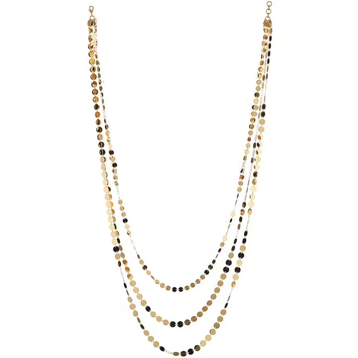 Collier multirangs Sovrani Mimosa bronze PVD finition or jaune J6633-3L