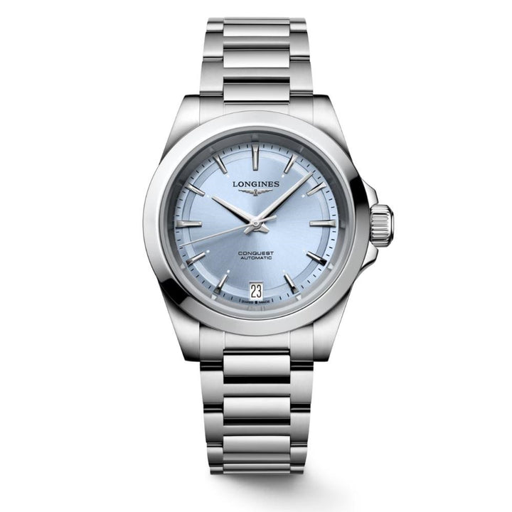 Longines Conquest Uhr 34 mm blauer Automatikstahl L3.430.4.92.6