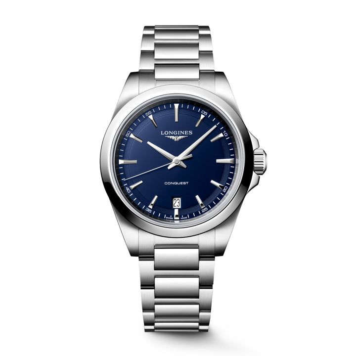 Longines watch 38mm blue quartz steel L3.750.4.92.6