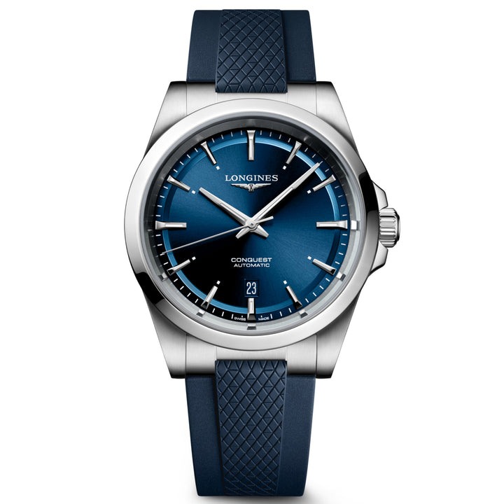 Longines Conquest 41mm blauw automatisch stalen horloge L3.830.4.92.9