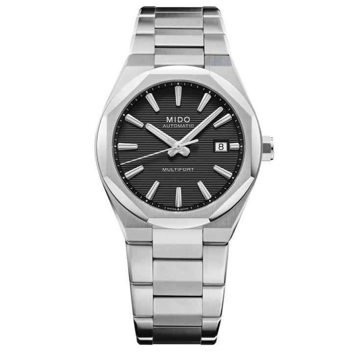 Montre Mido Multifort 8 One Crown noir 40mm automatique acier M055.507.11.051.00