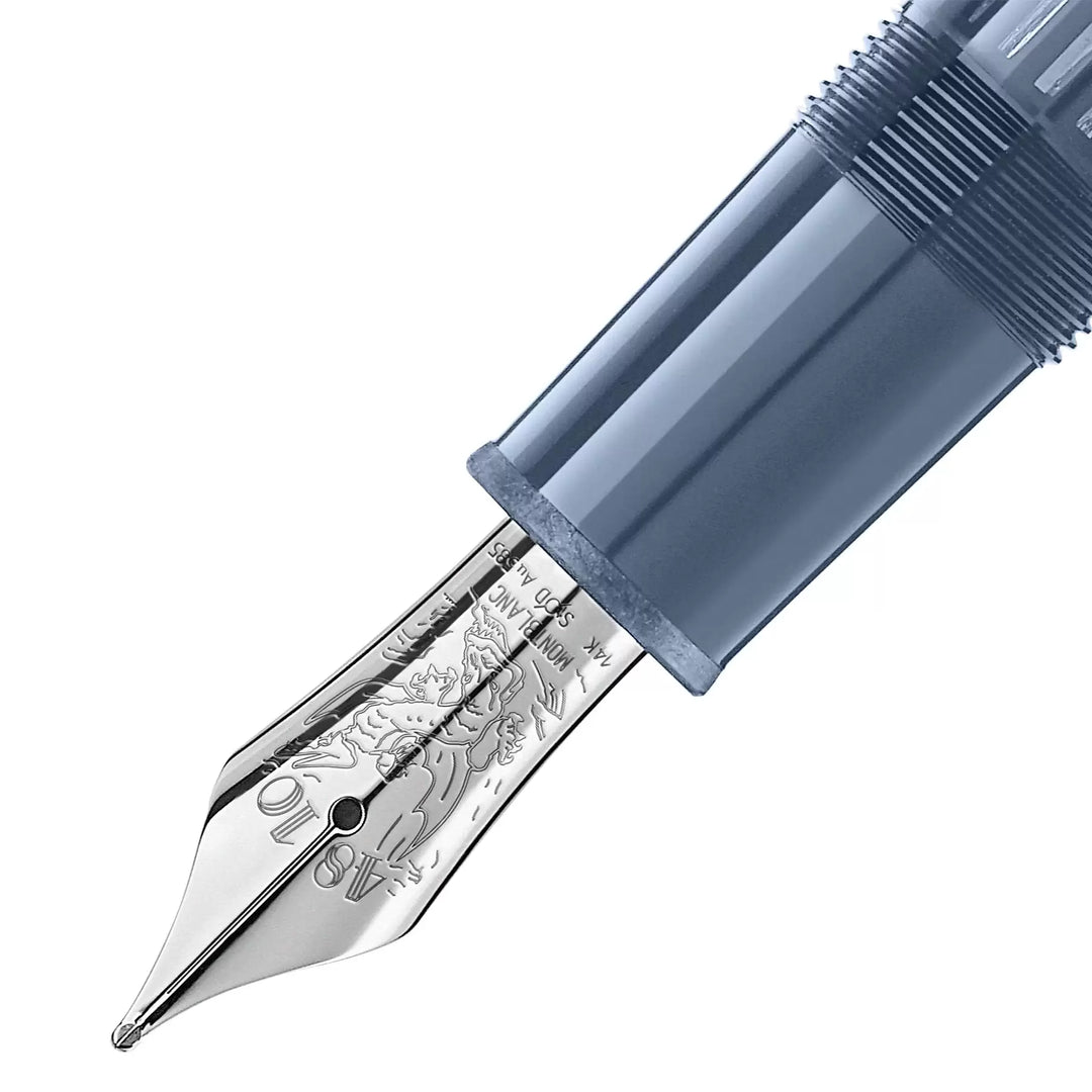 Montblanc Meisterstück Glacier LeGrand Füllfederhalter mit blauer Spitze M 129393