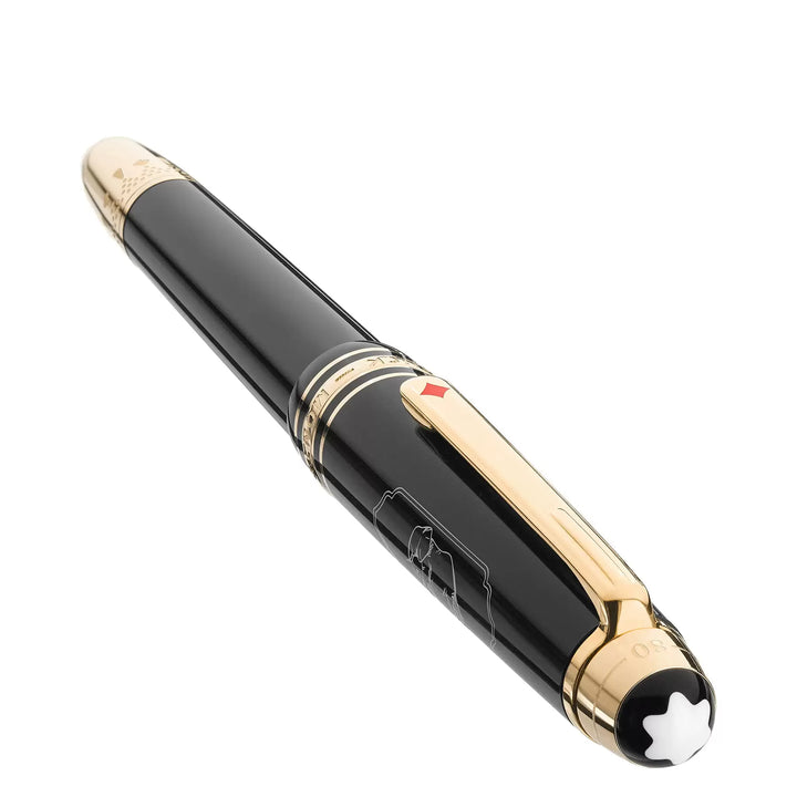 Montblanc vulpen Meisterstück Around The World in 80 days antraciet punt M 128472