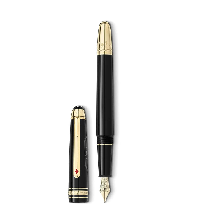 Montblanc vulpen Meisterstück Around The World in 80 days antraciet punt M 128472