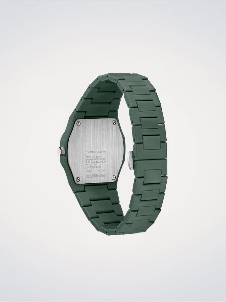 Montre D1 Milano Green Legacy en polycarbonate 40,5 mm D1-PCBJ42
