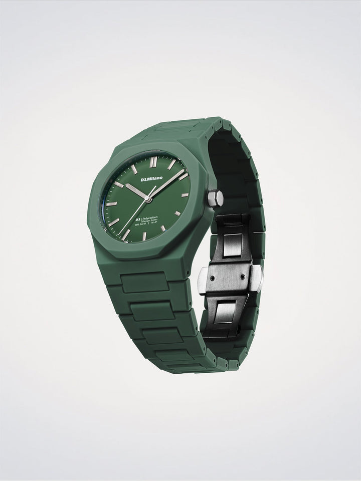 Montre D1 Milano Green Legacy en polycarbonate 40,5 mm D1-PCBJ42