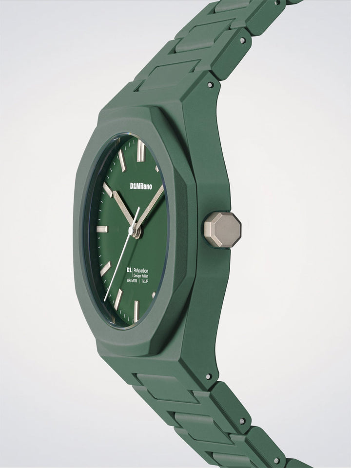 Montre D1 Milano Green Legacy en polycarbonate 40,5 mm D1-PCBJ42