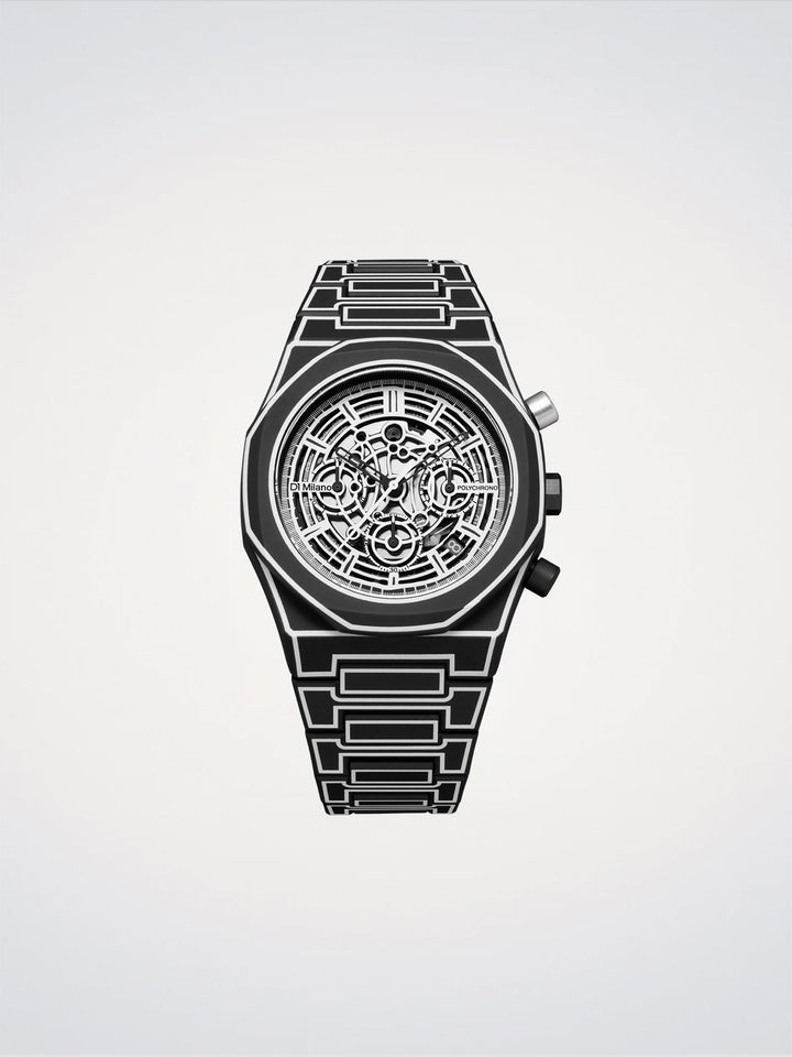 D1 Milano Black Sketch Polychrono 40,5 mm D1-PHBJ14