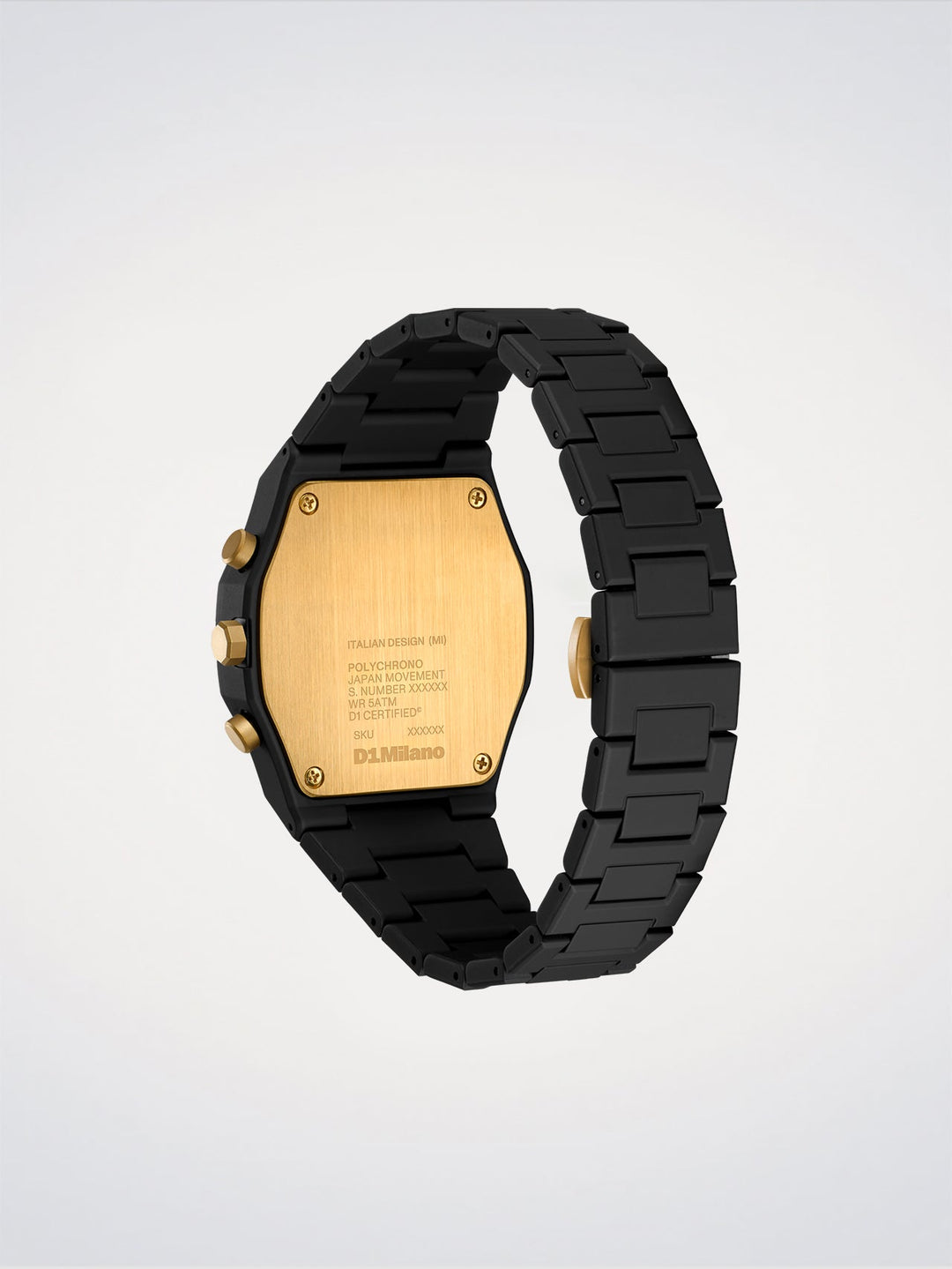 D1 Milano verguld solar polychrono horloge 40,5 mm D1-PHBJ16