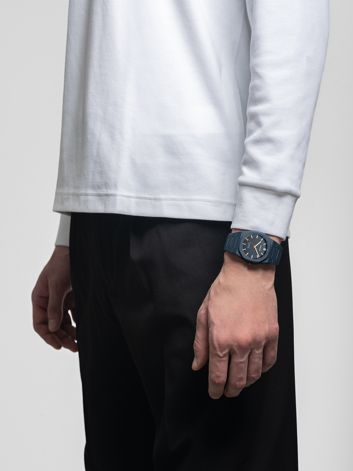 D1 Milano Blue Legacy Polycarbon-Uhr 40,5 mm D1-PCBJ41
