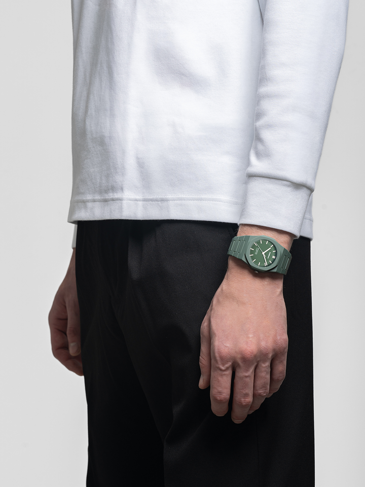 Montre D1 Milano Green Legacy en polycarbonate 40,5 mm D1-PCBJ42
