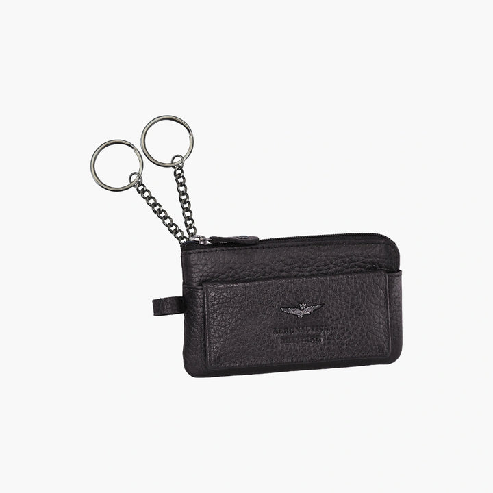 Aeronautica Militare AM189-MO Soft leather zip key ring