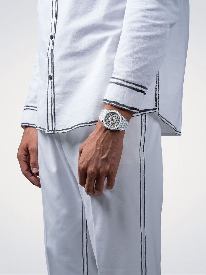 D1 Milano Skeleton White Sketch Skeleton 40.5 mm D1-SKBJ20