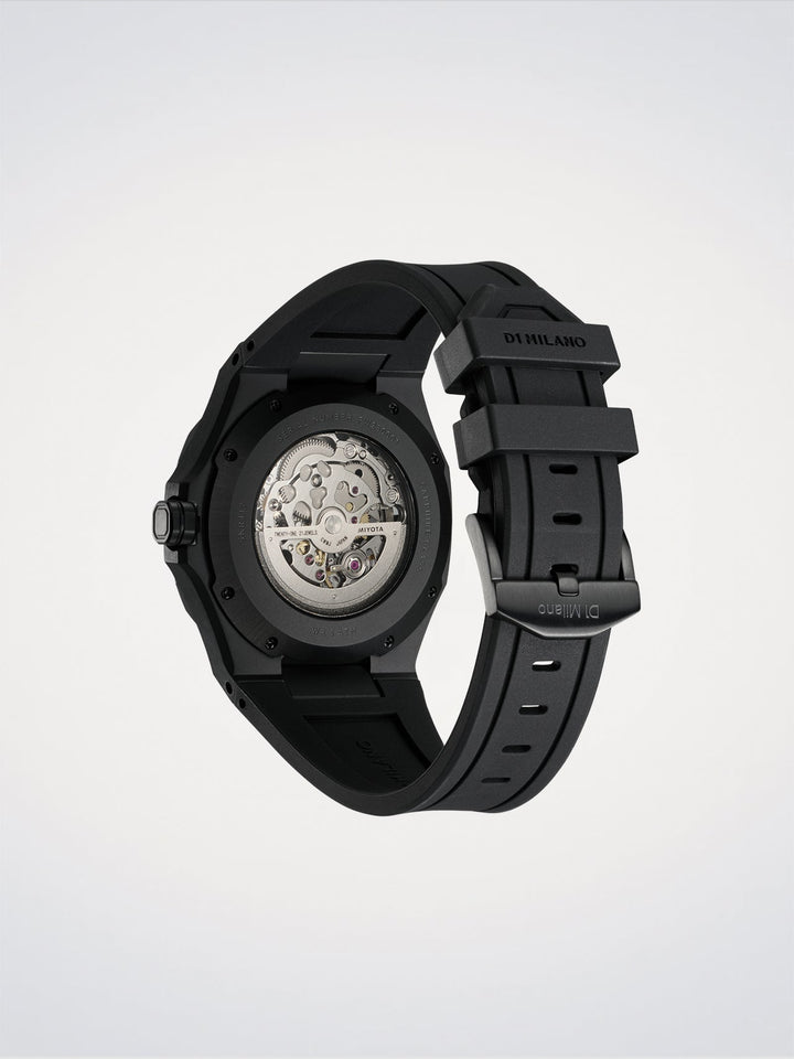 D1 Milano Jet Black Skelettgummi 41,5 mm D1-SKRJ17