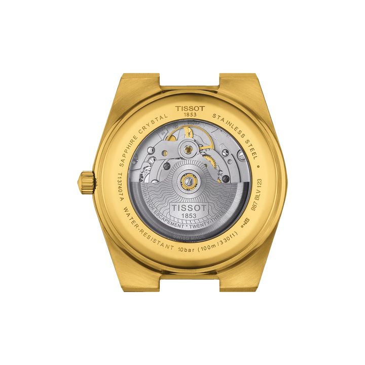 TISSOT Clock PRX OKMITIC 80 40 mm Champagner Automatisch Stahl Finish PVD Gold Gold T137.407.33.021.00