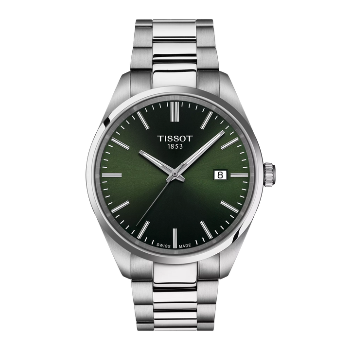 Tissot Watch Pr 100 mm 40 mm Green Quartz Steel T150.410.11.091.00