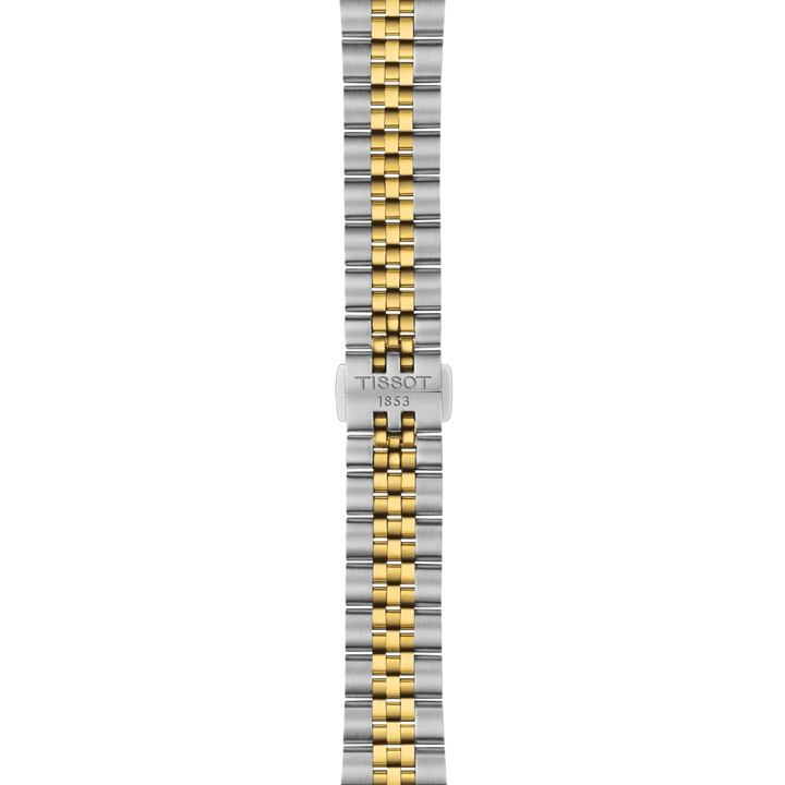 Tissot Ballade Watch 34 mm Silver Quartz Finitions en acier PVD Gold Yellow T156.210.22.031.00