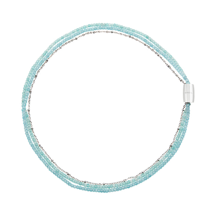 Breil Magnetische Halskette System Medium Sea Water Stahlkristalle TJ3622