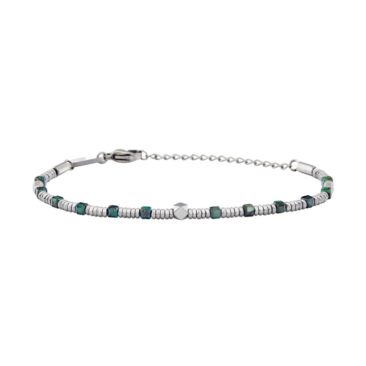 Breil Priam steel bracelet with emerald root TJ3647