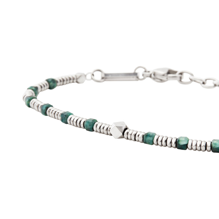 Breil Priam steel bracelet with emerald root TJ3647