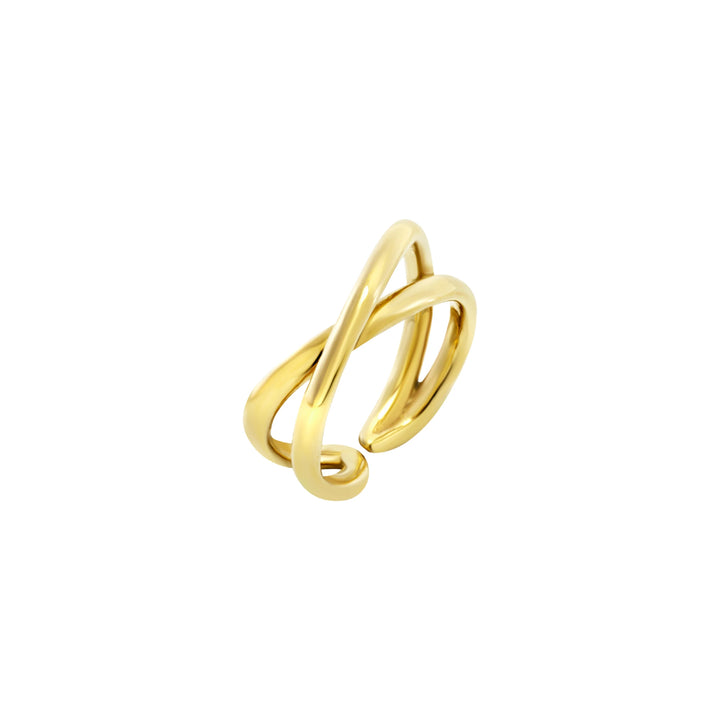 Breil Lightline-Ring aus Stahl mit IP-Gold-Finish TJ3758
