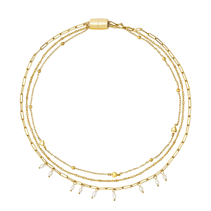 Breil Collier ras de cou magnétique System Medium Pearl&