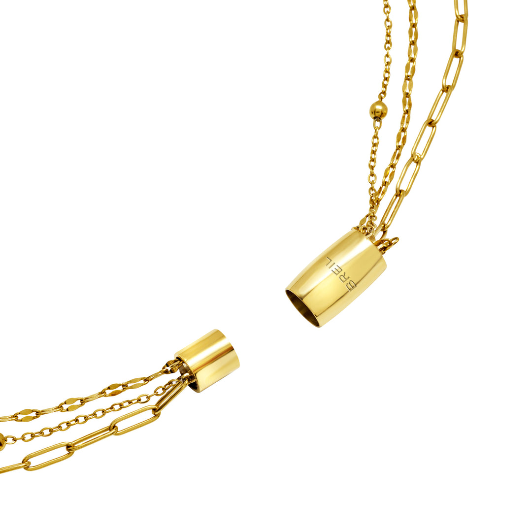 Breil Collier ras de cou magnétique System Medium Pearl&