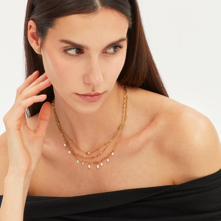Breil Collier ras de cou magnétique System Medium Pearl&