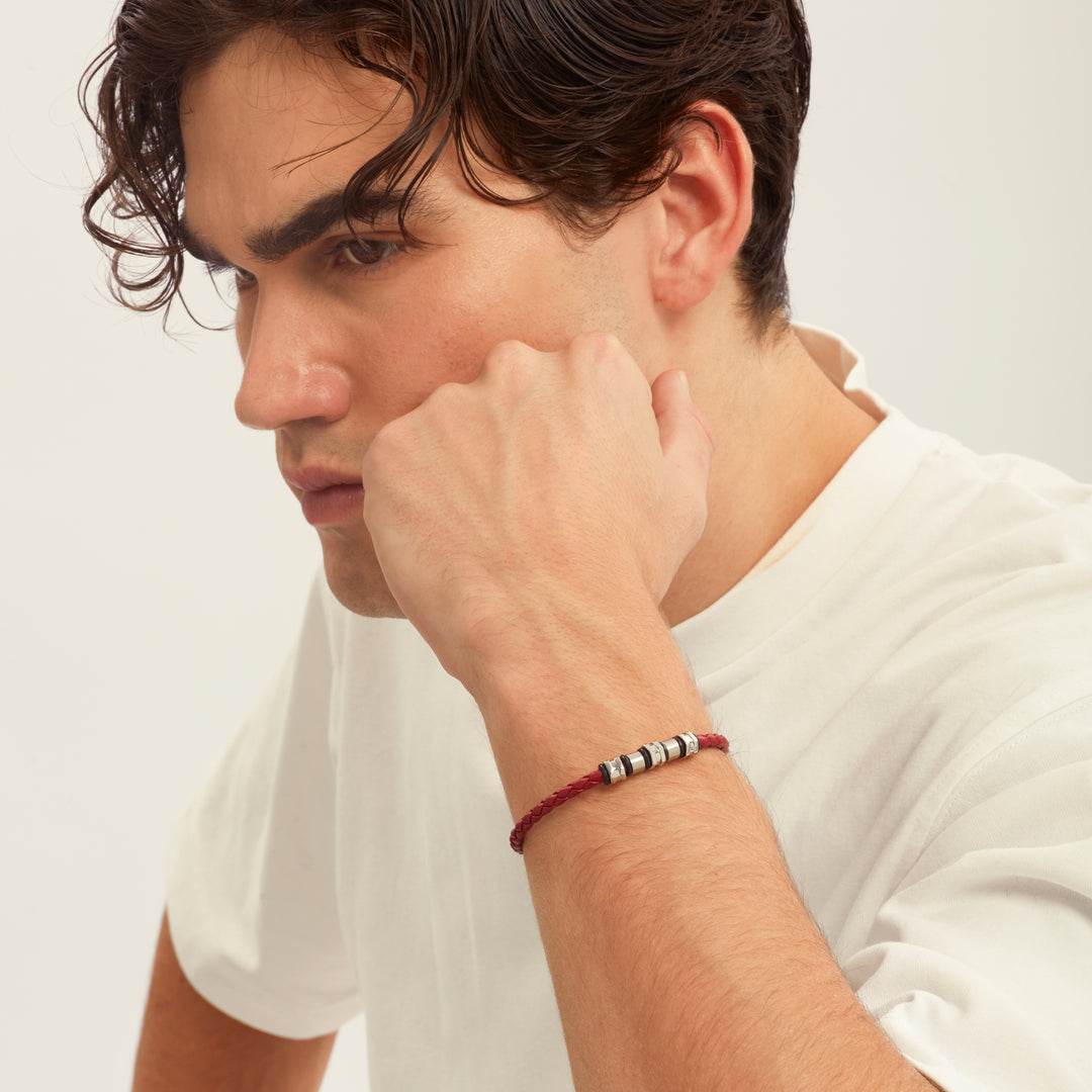 Bracelet cuir acier Breil Wanderlust TJ3795