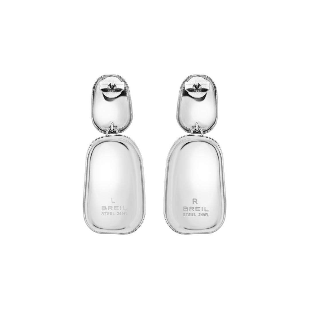 Breil Sculpture steel pendant earrings TJ3812