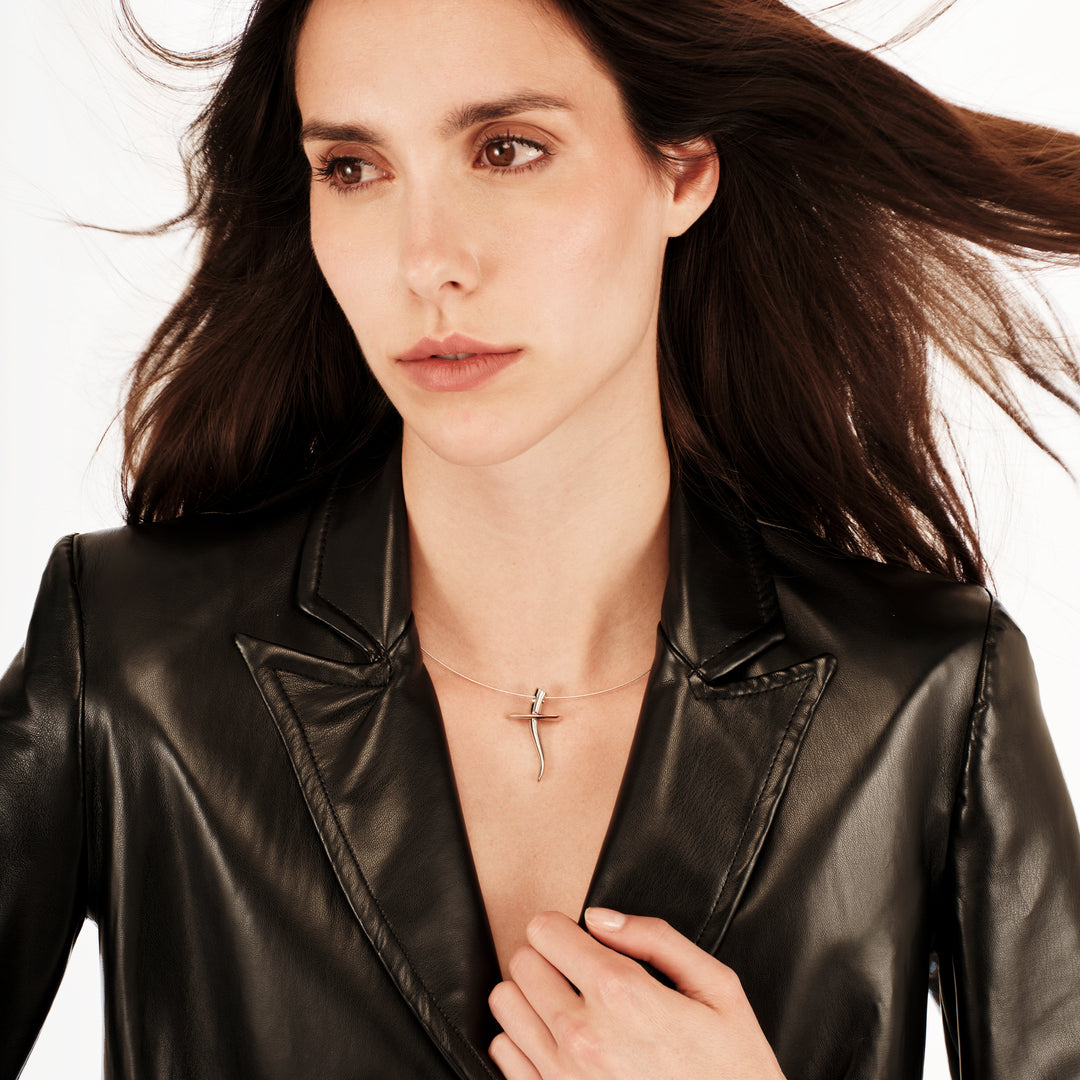 Collier ras du cou Breil Reloaded Steel Moon TJ3923