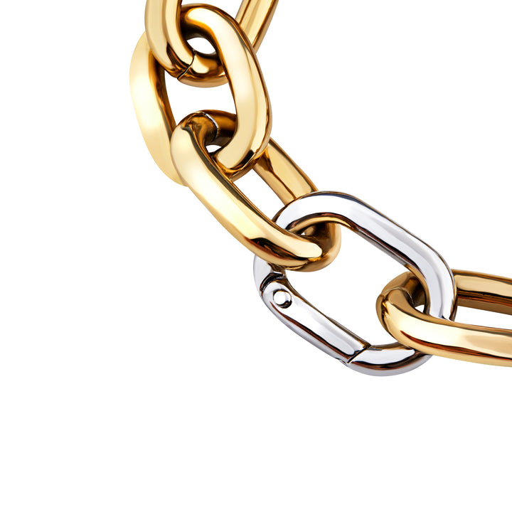 Bracelet Breil en acier distinctif avec finitions en or IP TJ3939