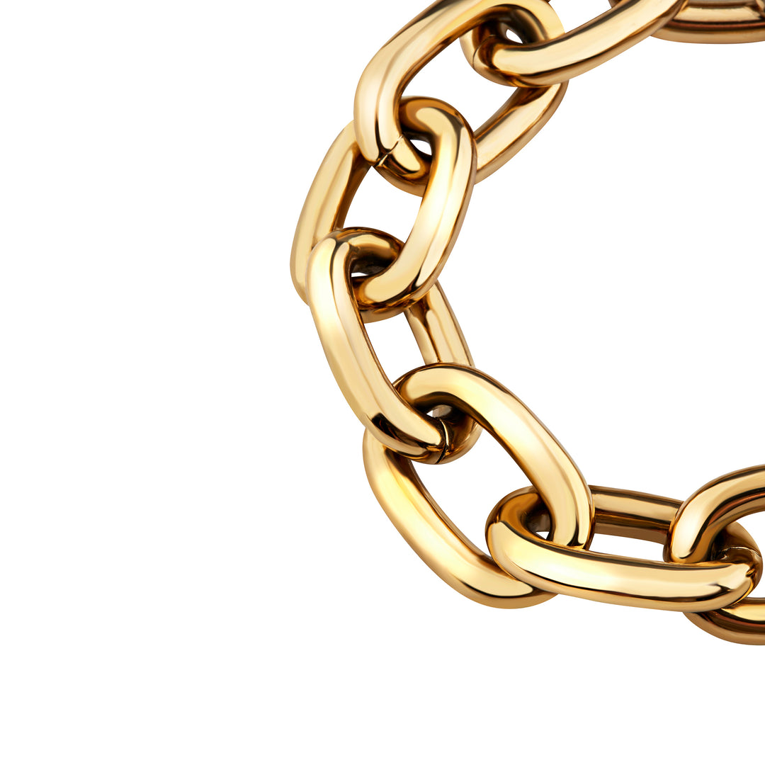 Bracelet Breil en acier distinctif avec finitions en or IP TJ3939