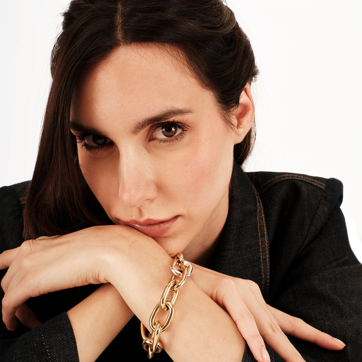 Bracelet Breil en acier distinctif avec finitions en or IP TJ3939